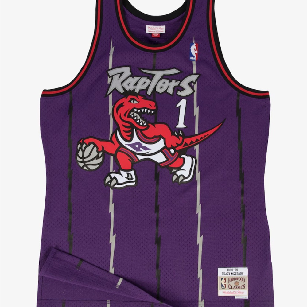 Tracy McGrady Toronto Raptors Men's Throwback HWC Purple Jersey Medium